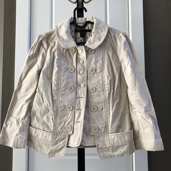 Marc Jacobs Cream Cotton Blazer Jacket UK8 - Picture 1 of 3